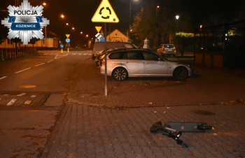 Kozienice: Jechał hulajnogą po chodniku z 2,5 promila alkoholu we krwi
