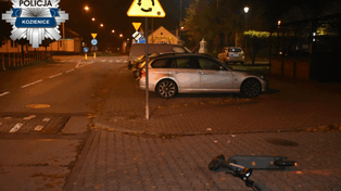 Kozienice: Jechał hulajnogą po chodniku z 2,5 promila alkoholu we krwi