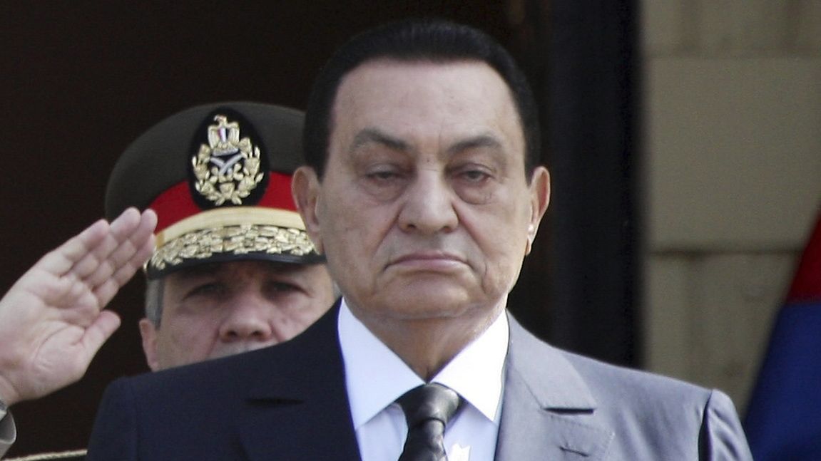 Hosni Mubarak jeszcze jako prezydent Egiptu</br>