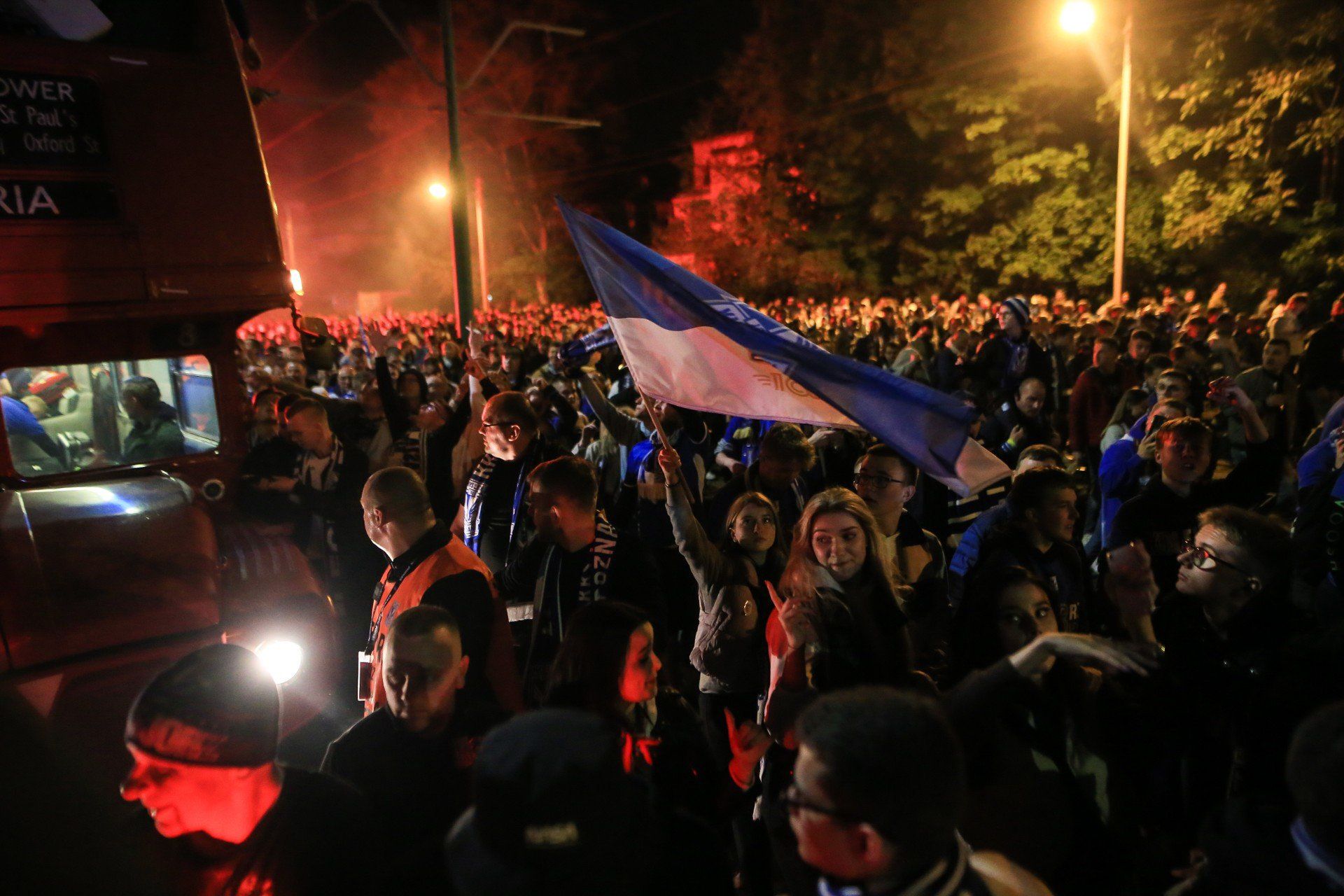 Fani nie ustępowali na krok piłkarzy Lecha Poznań