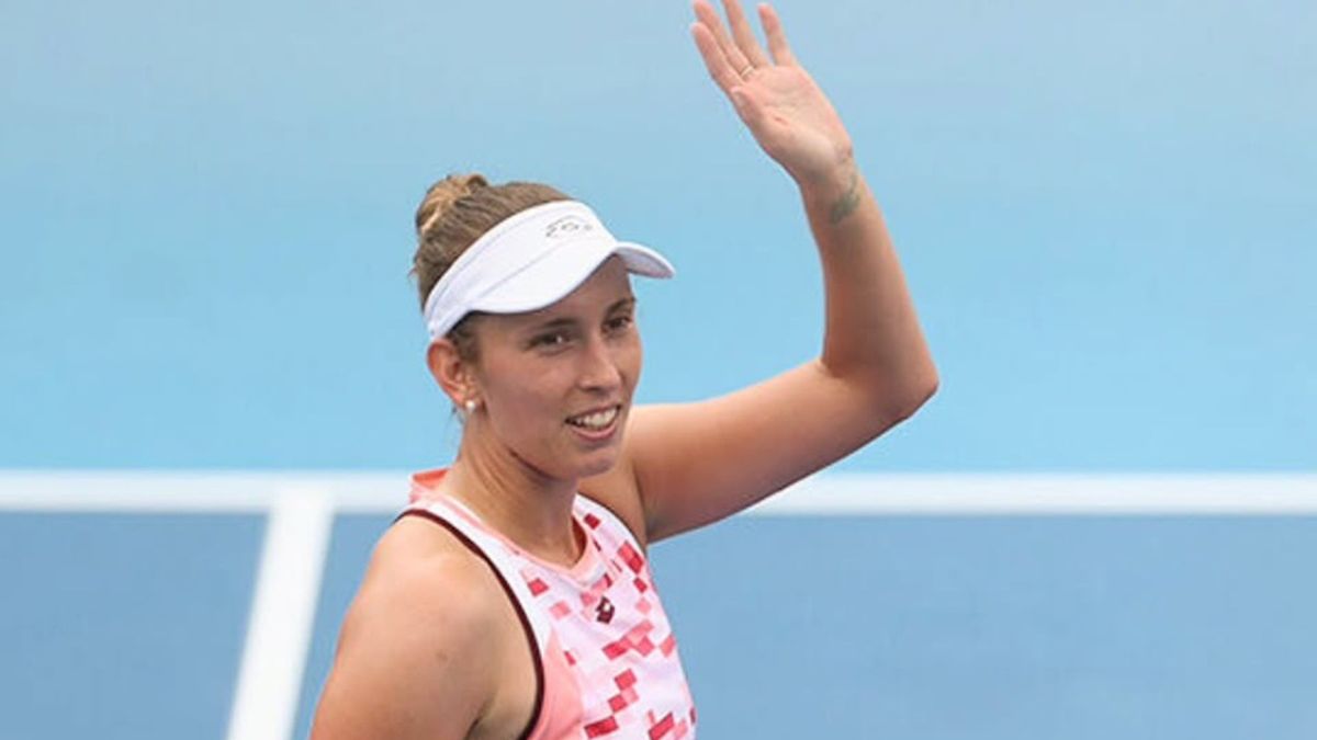 Instagram / Elise Mertens / Elise Mertens w czasie meczu na korcie