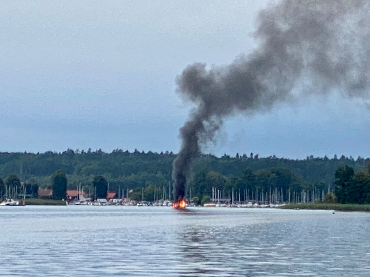 pożar jednostki, jezioro Bełdany