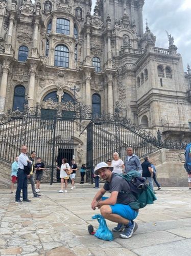 Finałem trasy jest wizyta w przepięknej katedrze w Santiago de Compostella (archiwum prywatne Marka Plawgi)