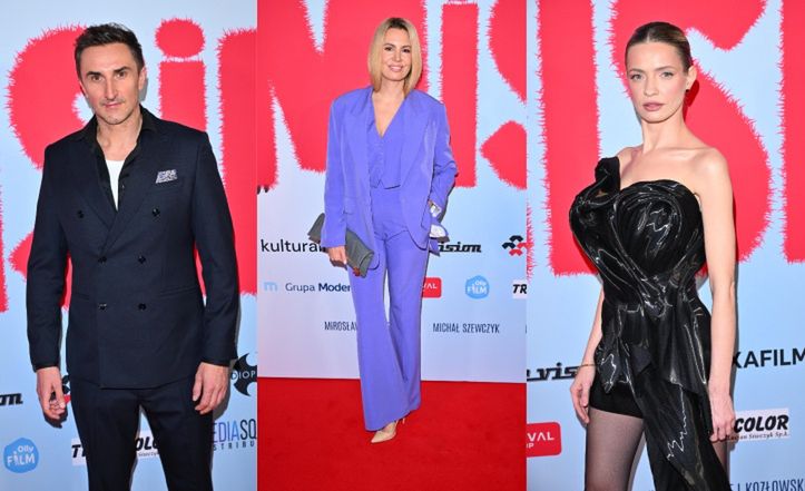 Celebryci na premierze filmu "Misie": elegancki Sebastian Karpiel-Bułecka, Agnieszka Hyży w błękicie, awangardowa Paulina Gałązka