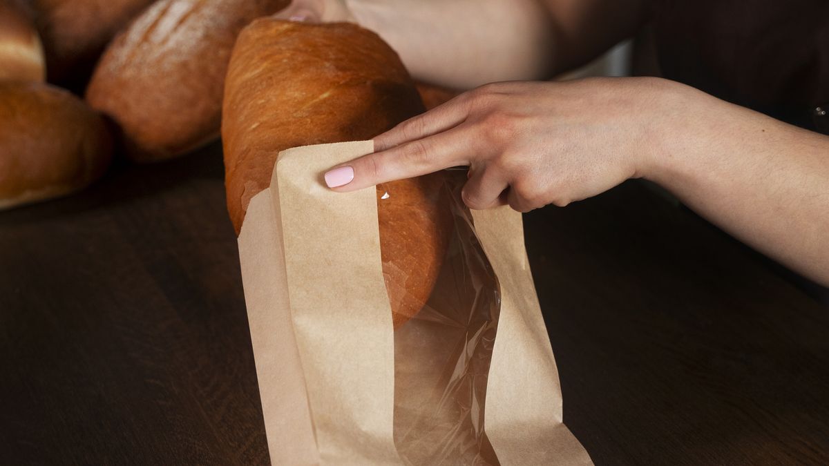 Papierowa torba na pieczywo z okienkiem