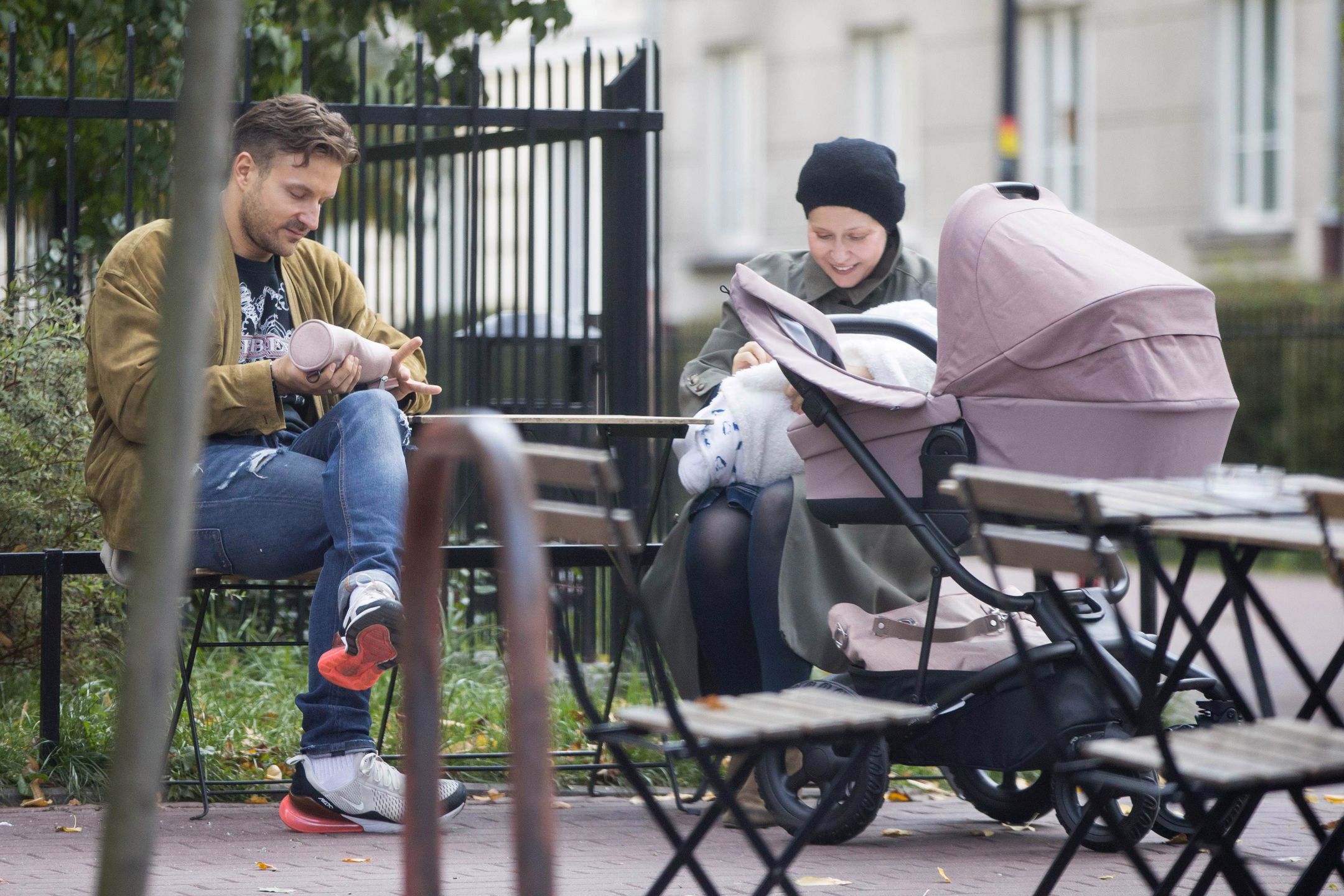 Kasia Warnke i Piotr Stramowski na spacerze