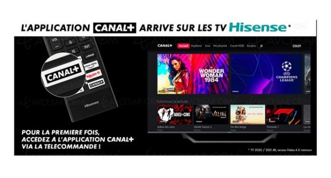 Canal+ z własnym przyciskiem na pilocie jednego z telewizorów