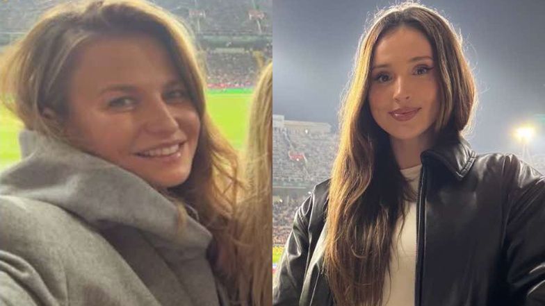 Marina i Anna Lewandowska kibicują na meczu 