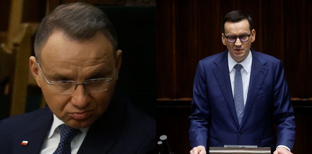 Kamery uchwyciły Andrzeja Dudę podczas expose Mateusza Morawieckiego. Internauci już reagują. "NIEPOCIESZONY jest" (FOTO)