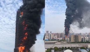 Płonie China Telecom. Ogromny pożar wieżowca w Chinach