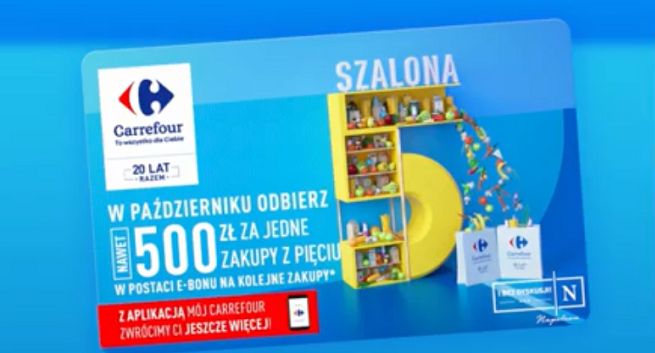 „Szalona 5” znów promuje hipermarkety Carrefour (wideo)