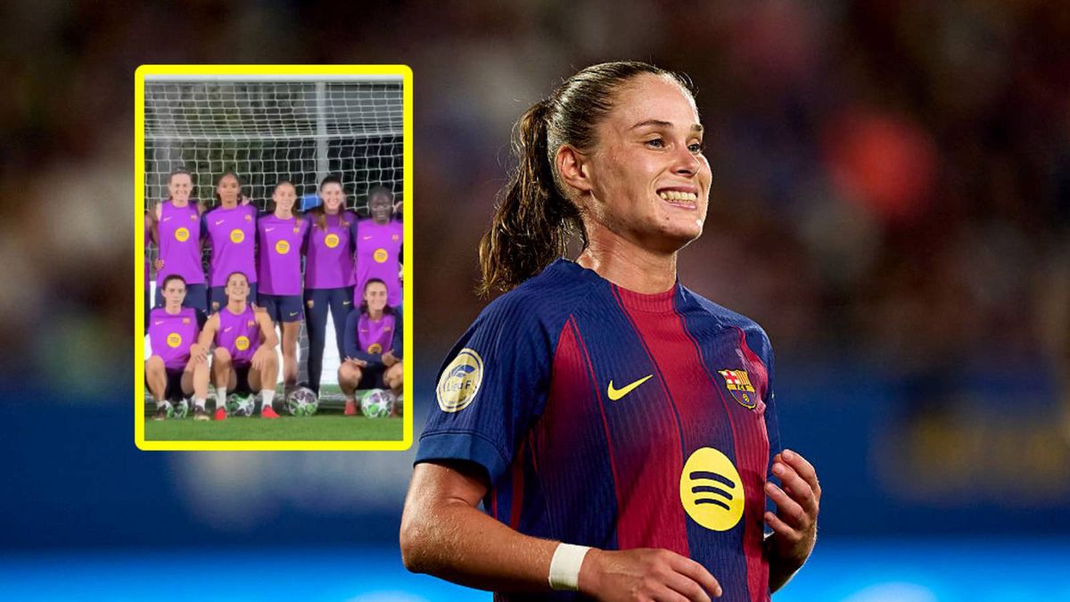 Getty Images / Pablo Rodriguez / Barca Femeni/X / Ewa Pajor / gest piłkarek FC Barcelony podczas treningu