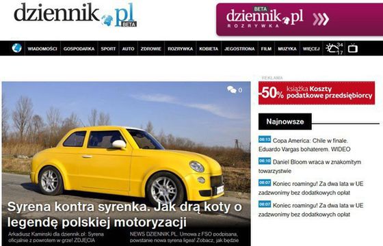 Dziennik.pl ma dwie strony główne. Osobno treści poważne i lekkie