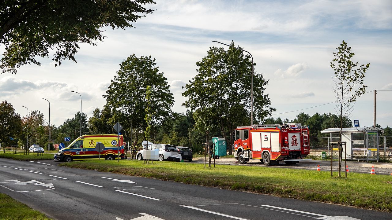 Wypadek dwóch aut na Wojska Polskiego w Pile