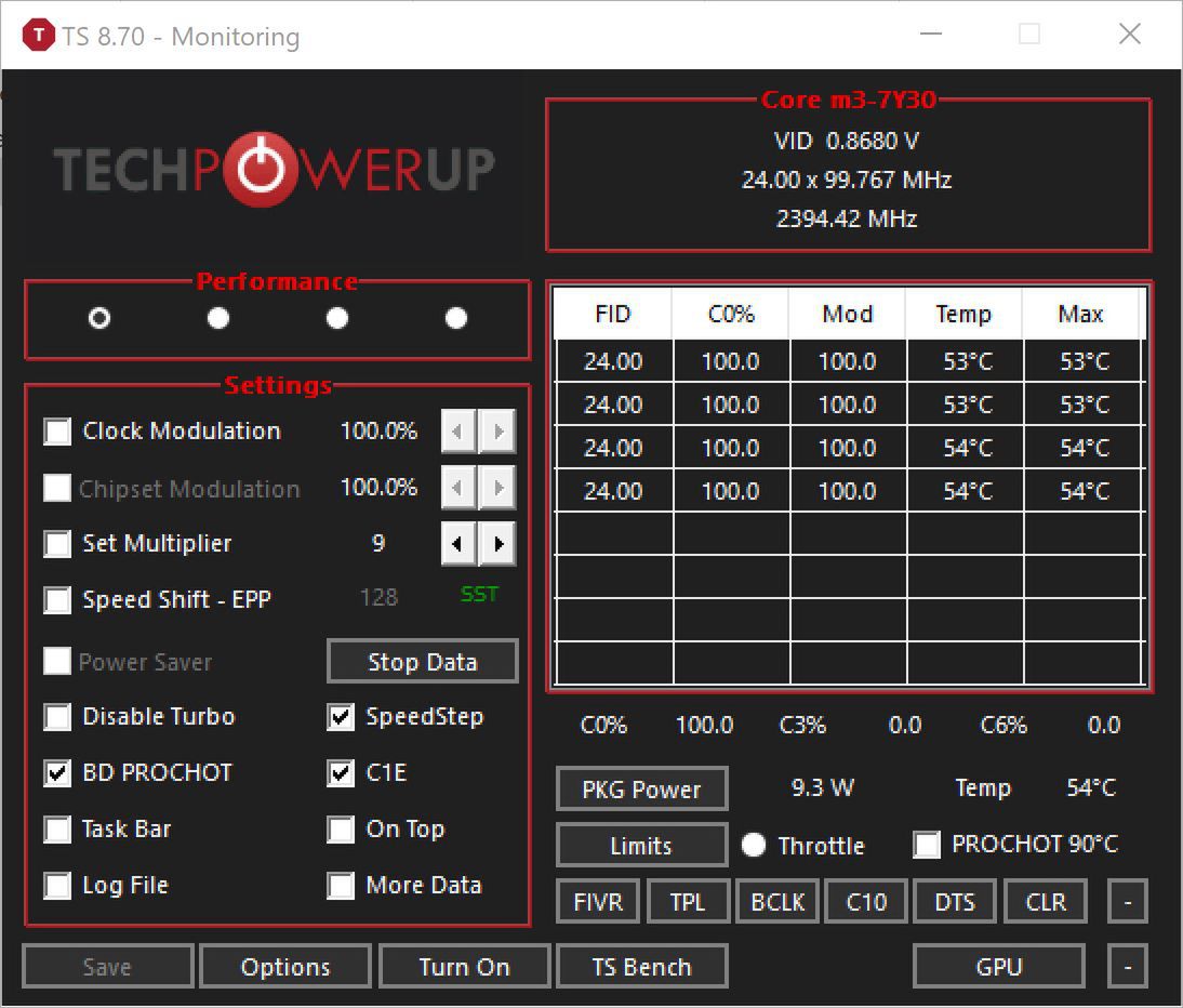 ...i Core m3-7Y30 po optymalizacji