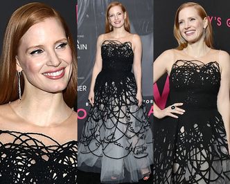 Jessica Chastain w sukni w bazgroły