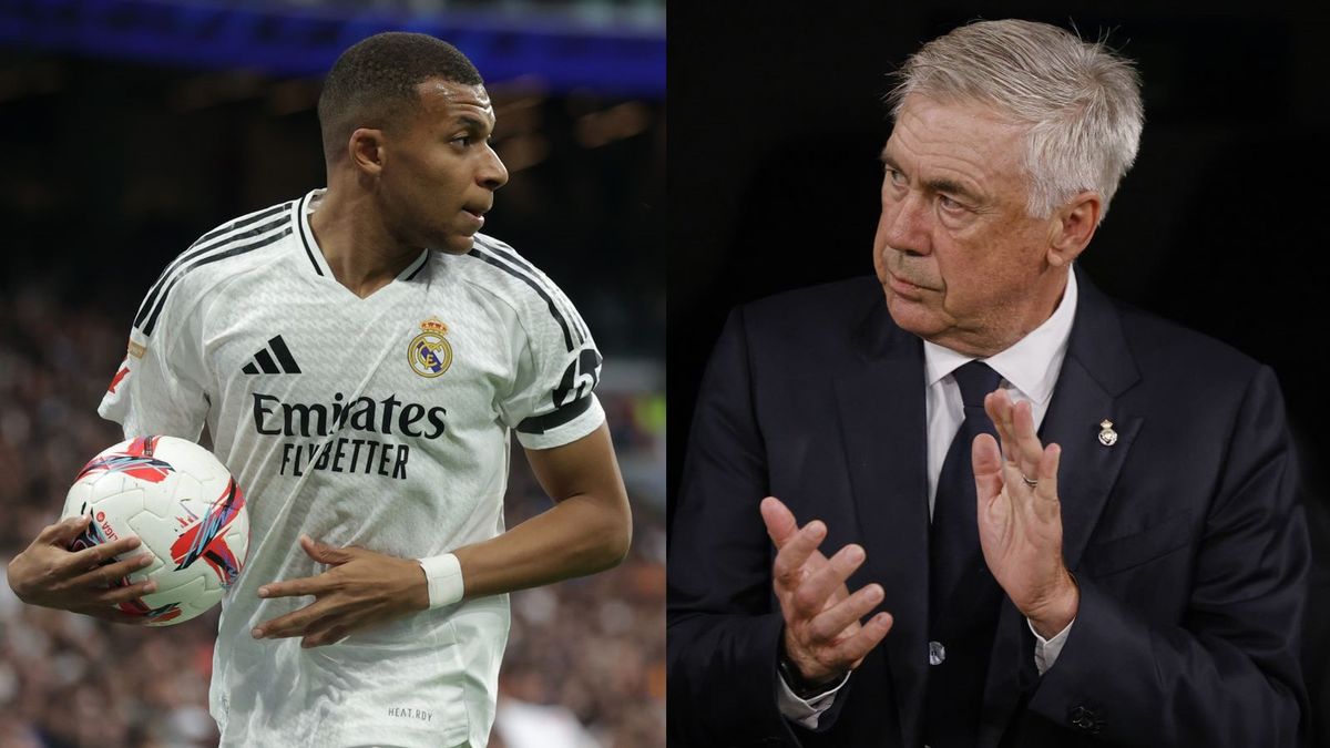 Getty Images / Gonzalo Arroyo Moreno/ Manu Reino/DeFodi Images  / Na zdjęciu: Kylian Mbappe (L), Carlo Ancelotti