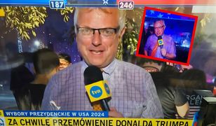 Do suchej nitki. Tak prowadził wejście na żywo w TVN24