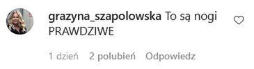Grażyna Szapołowska komplementuje Aleksandrę Lindę