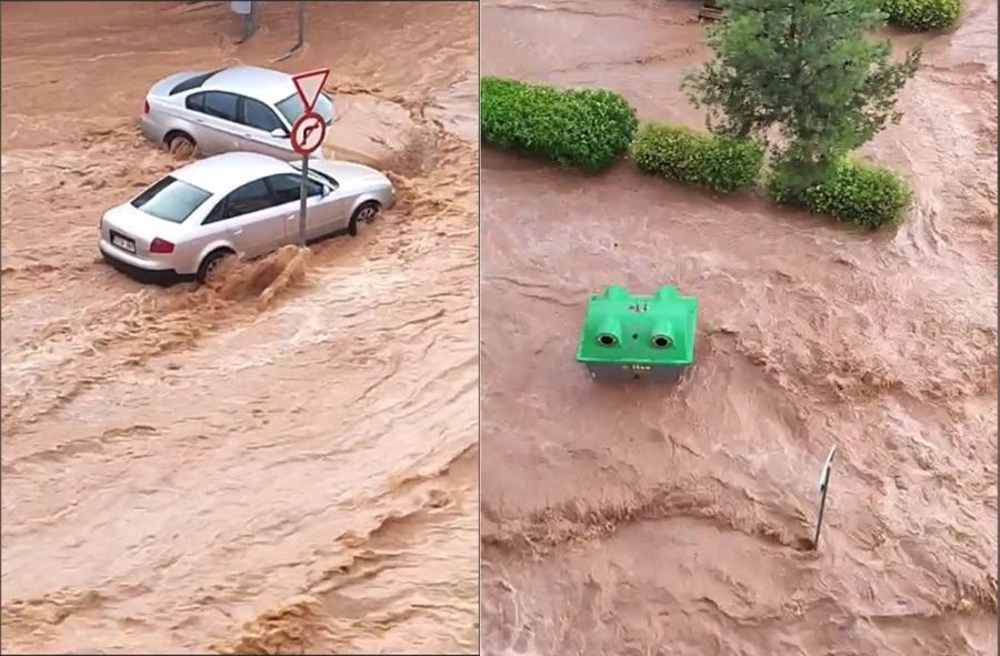 Spain deluge: River of mud floods Murcia