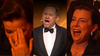 Andrzej Konopka ZAŻARTOWAŁ na gali Orłów z Agaty Kuleszy: "Jej wstrząsająca rola nie powstałaby przecież, gdyby między ujęciami scrollowała"