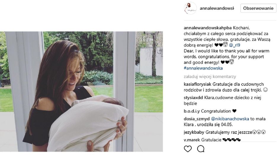 Lewandowska z córką