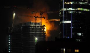 Pożar na budowie wieżowca. Płonie budynek w centrum Warszawy