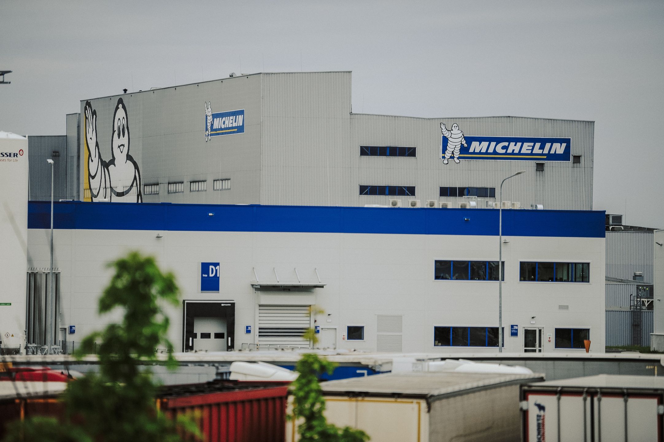 The Michelin SCA factory on the outskirts of Olsztyn, Poland, on Sunday, Aug. 27, 2023. Olsztyn showcases the Law and Justice party's economic focus on citizens living outside the bigger metropolises who make up its grassroots support. Photographer: Damian Lemaski/Bloomberg via Getty Images