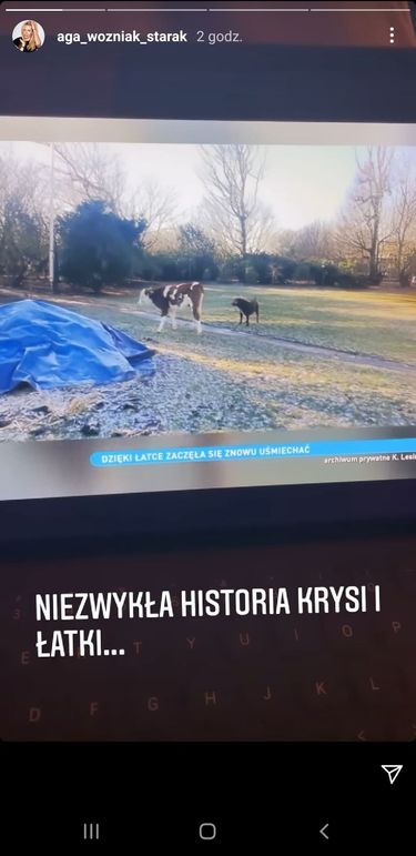 Agnieszka Woźniak-Starak - wzruszyła ją historia krowy