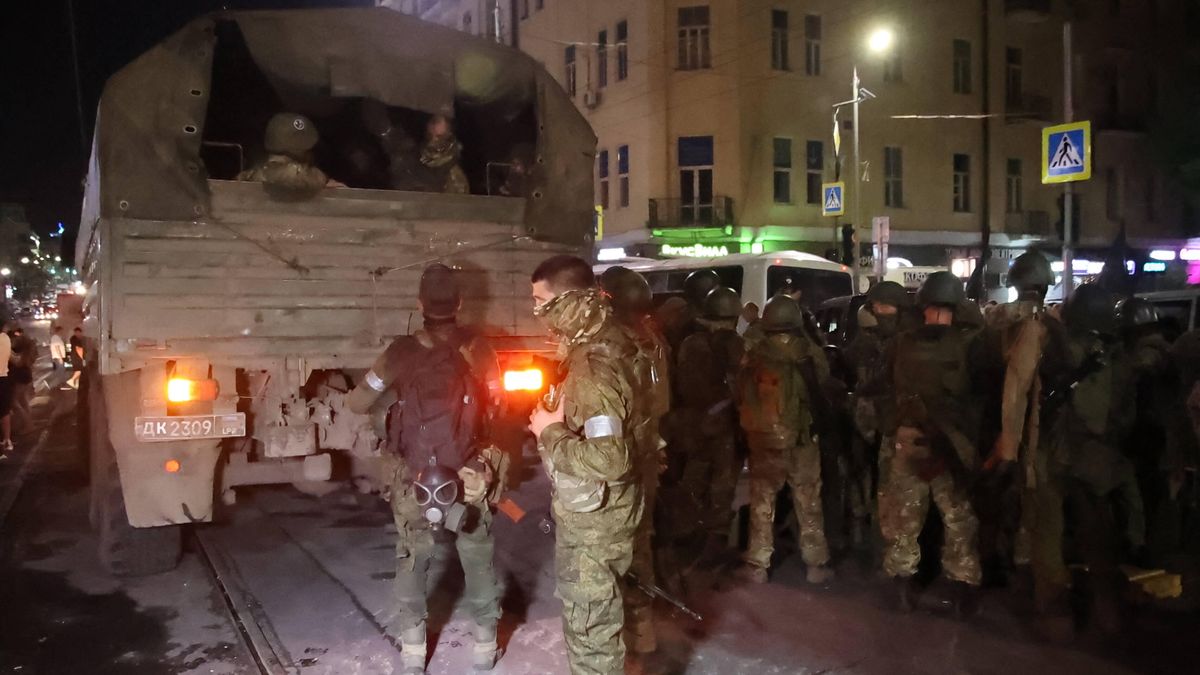 Żołnierze grupy Wagnera w Rostowie nad Donem