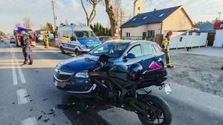 Maszewo: Motocyklistka ranna po zderzeniu z Oplem