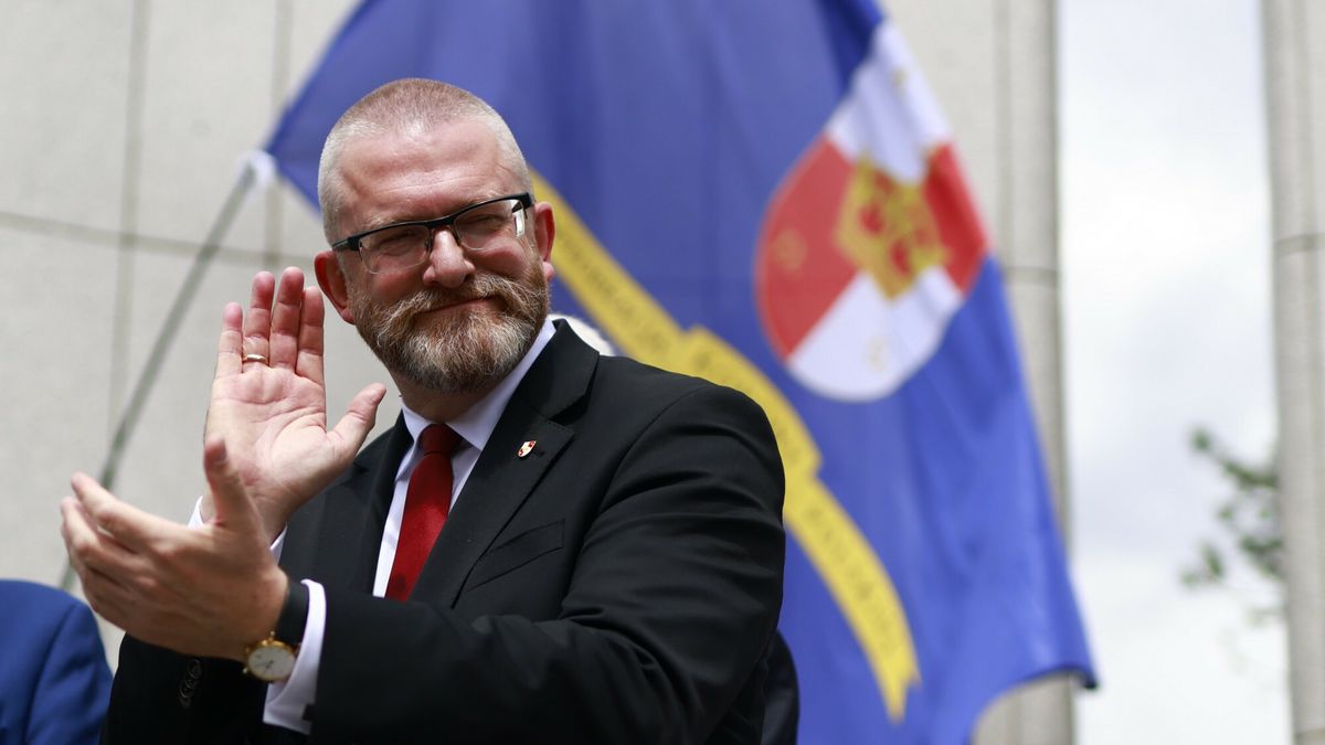 Konferencja prasowa Konfederacji Korony Polskiej
23.07.2025. Warszawa. Konferencja prasowa Konfederacji Korony Polskiej. Fot. Filip Naumienko/REPORTER 
N/z: Grzegorz Braun
Filip Naumienko/REPORTER