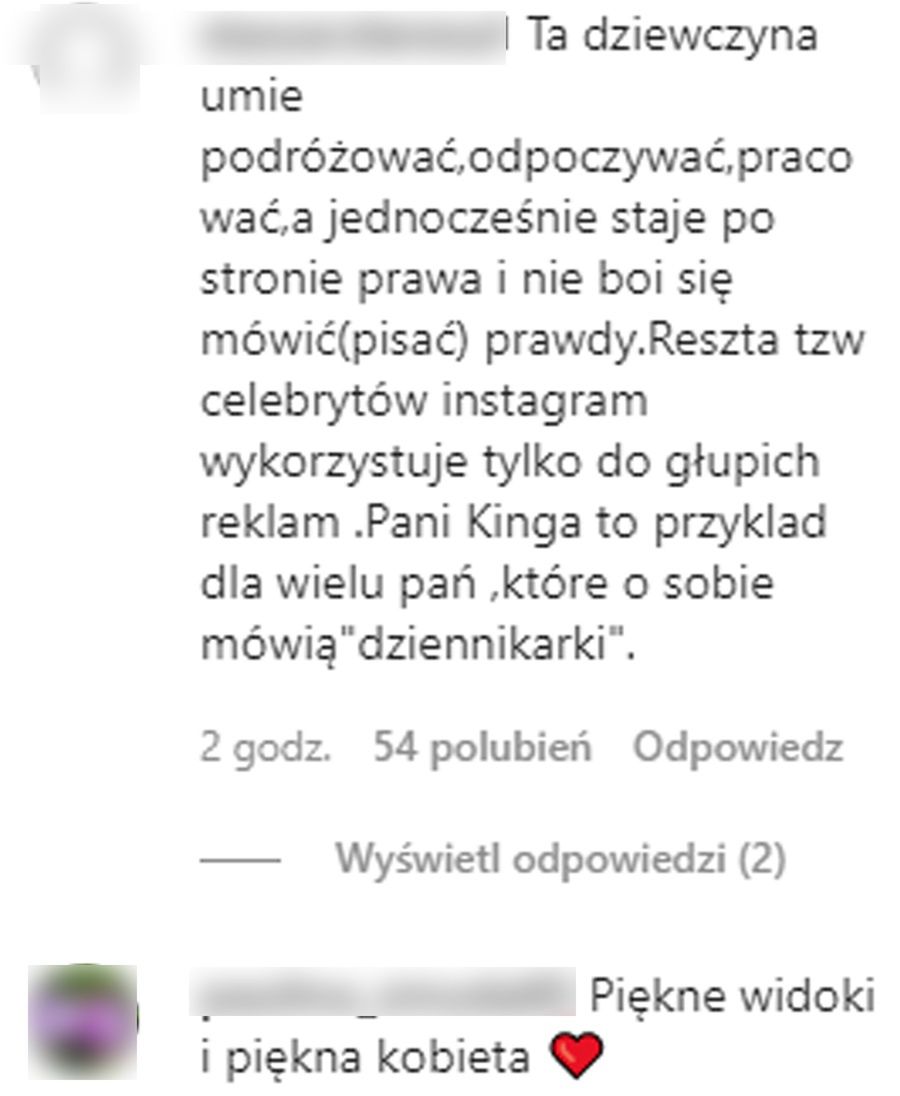 Fani chwalą Kingę Rusin 