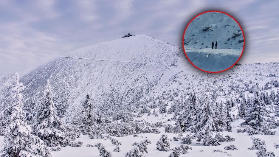 Turyści chcieli wejść na Śnieżkę zamkniętym szlakiem 