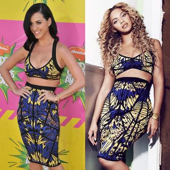 Katy i Beyonce w identycznych sukienkach!