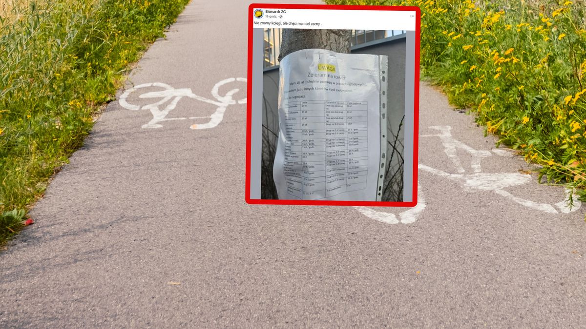 15-latek chce zarobić na rower.