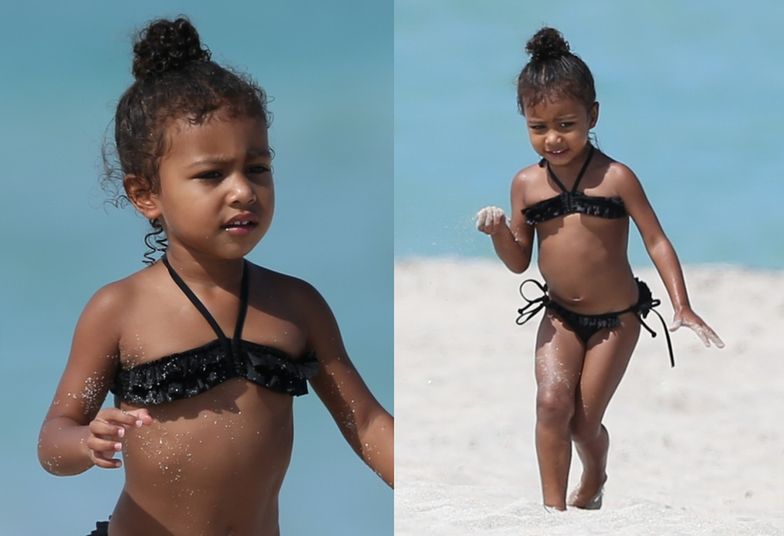 Dzieci Kardashianek na plaży w Miami