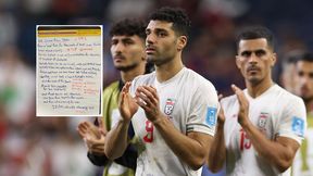 Iran zostawił list w szatni. Oto co napisali do Amerykanów