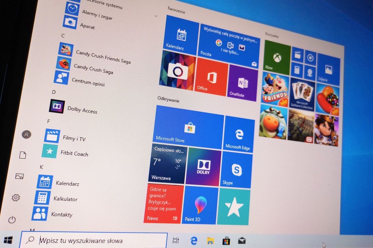 Windows 10 nadal miewa problemy z Menu Start, fot. Oskar Ziomek