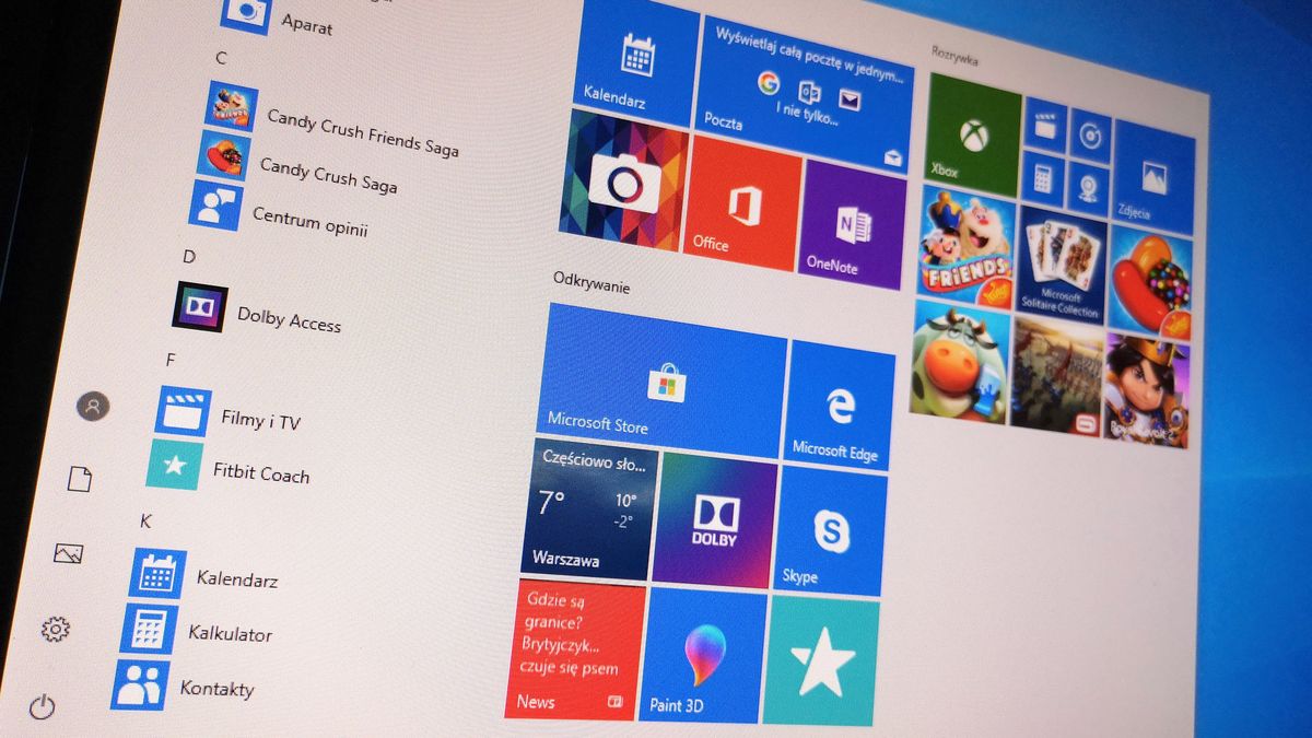 Windows 10 nadal miewa problemy z Menu Start, fot. Oskar Ziomek