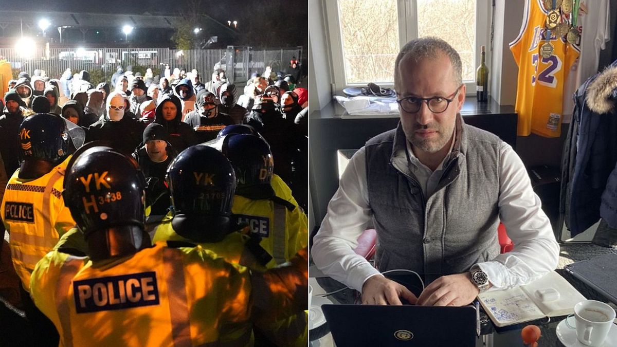 Getty Images / David Davies/PA Images via Getty Images/ www.instagram.com/boguslawlesnodorski / Na zdjęciu: zamieszki w Birmingham/ Bogusław Leśnodorski