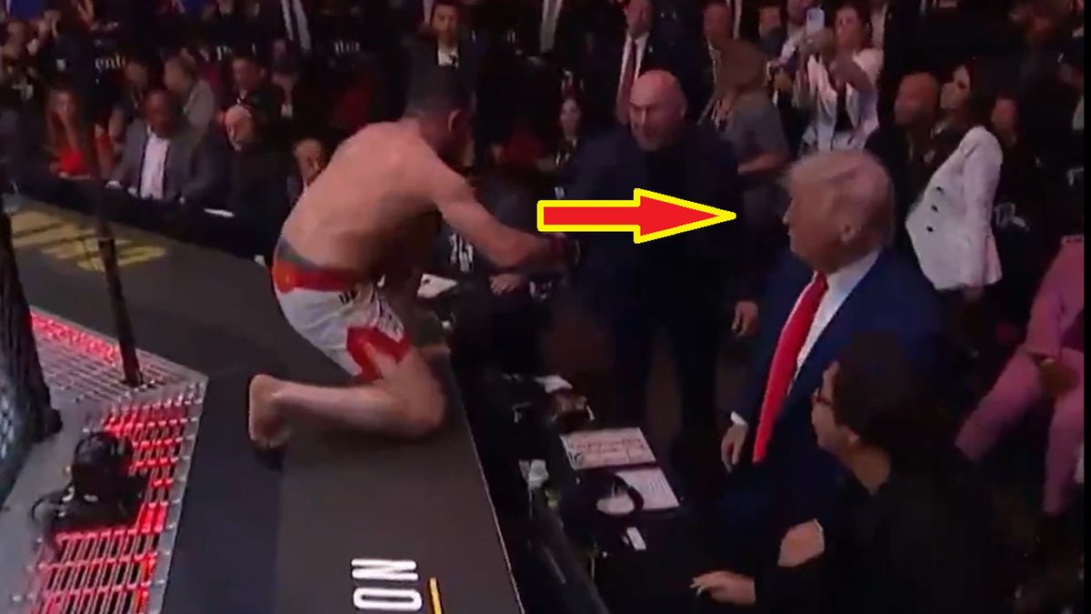Twitter / UFC Europe / Na zdjęciu: Donald Trump na gali UFC