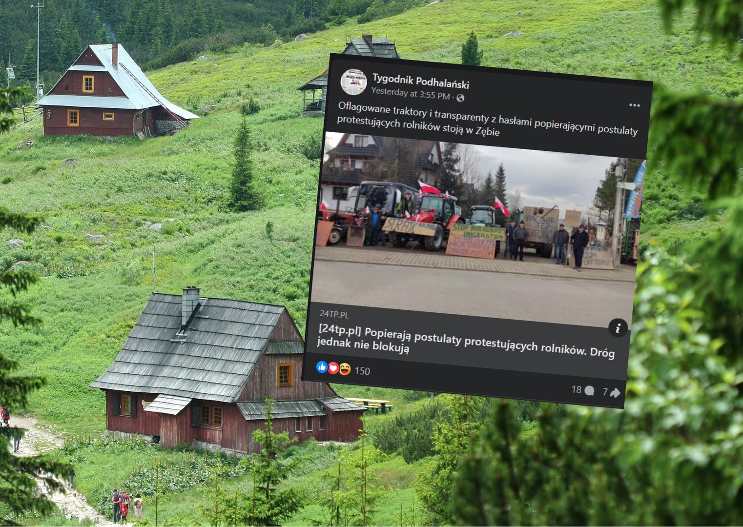 Niecodzienny protest rolników ze wsi Ząb. "Nie" dla wulgaryzmów i polityki