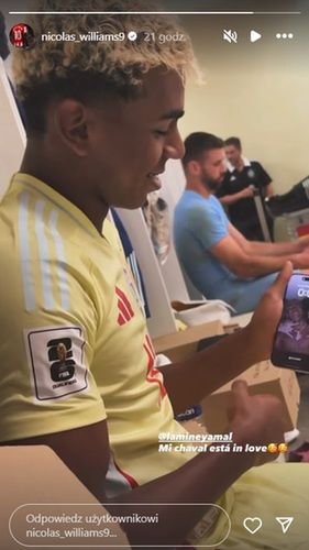 Lamine Yamal na Instastories Nico Williamsa