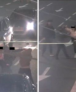 Bijatyka na środku drogi. Wszystko uchwyciły kamery