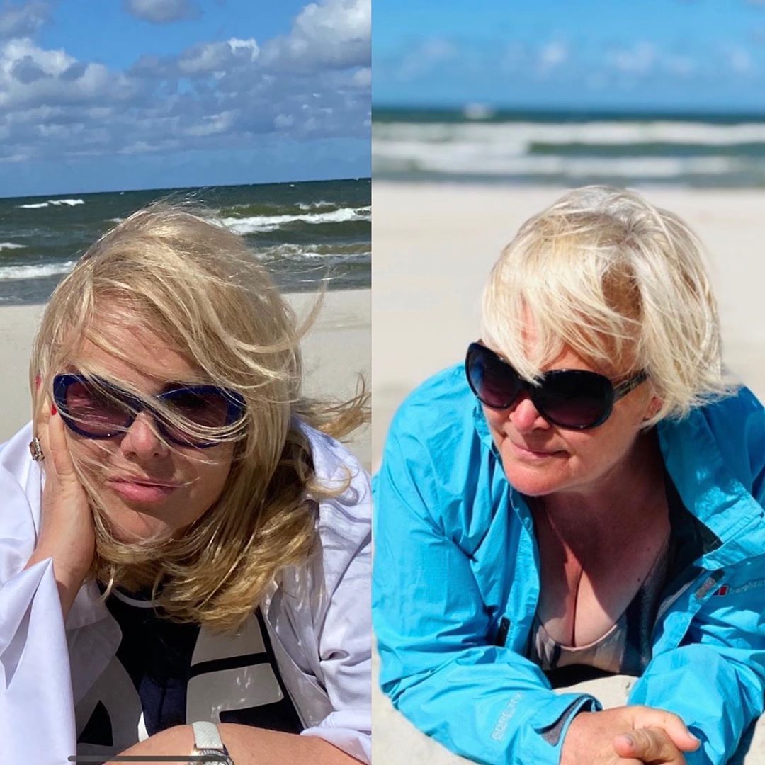 Joanna Kurowska i siostra Hania