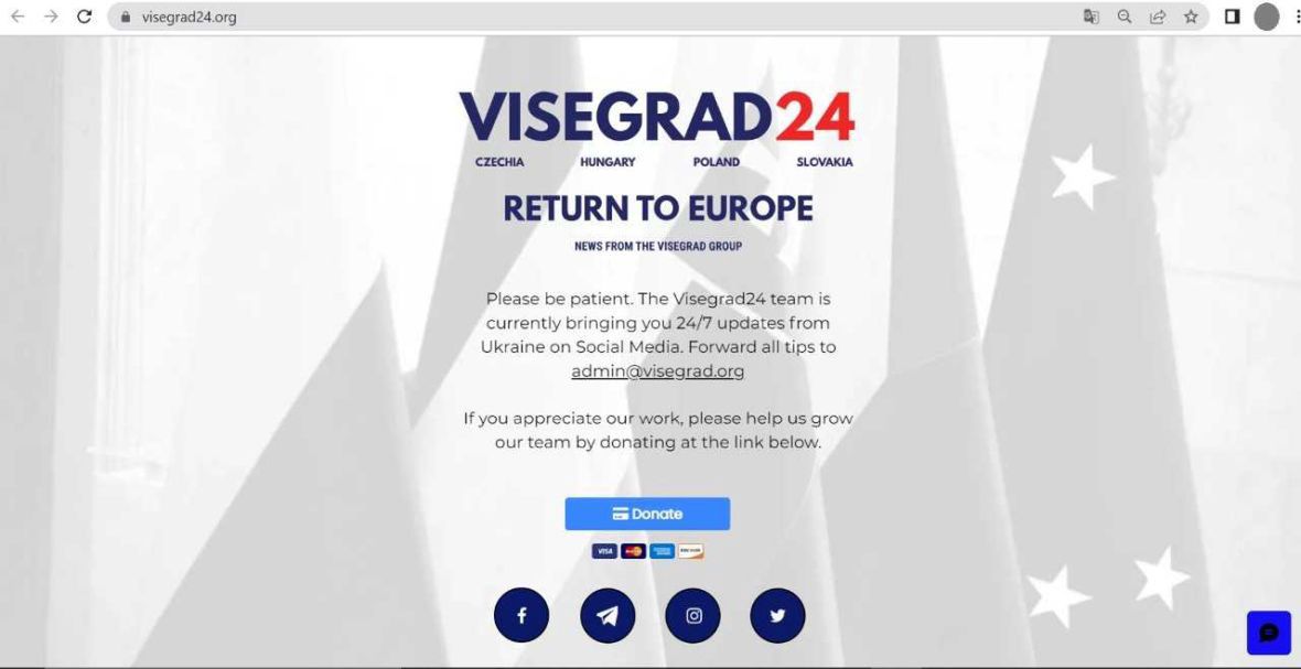 Screen strony Visegrad24