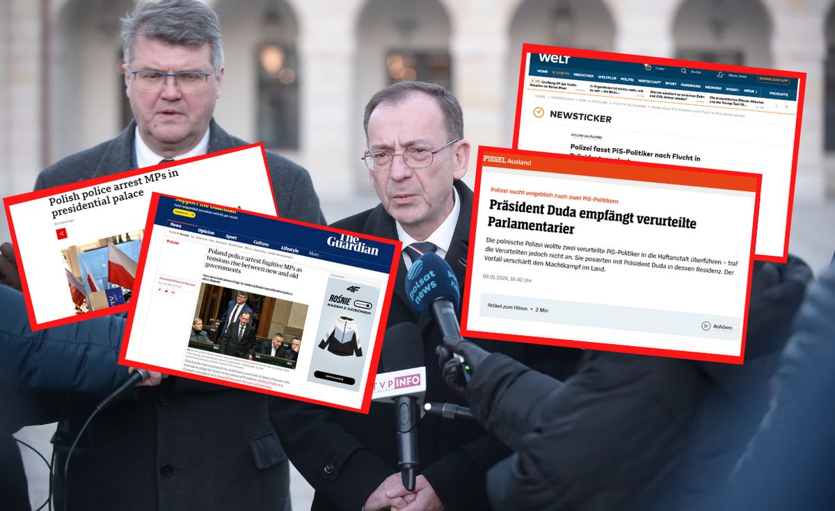 Kamiński i Wąsik zatrzymani / Screen BBC, Die Welt, Der Spiegel, The Guardian