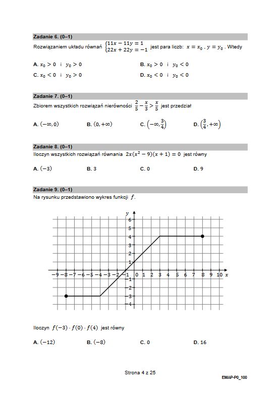 Arkusze maturalne matematyka 2022