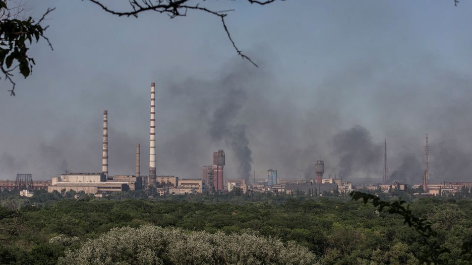 W zakładach chemicznych Azot w Siewierodoniecku wybuchł pożar